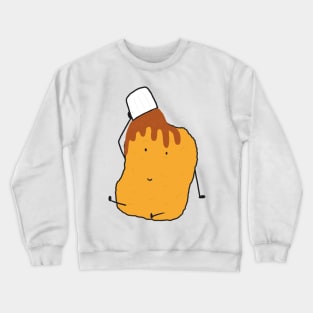 Kawaii Cute Chicken Nugget Food Anime Meme Funny Logo Art Crewneck Sweatshirt